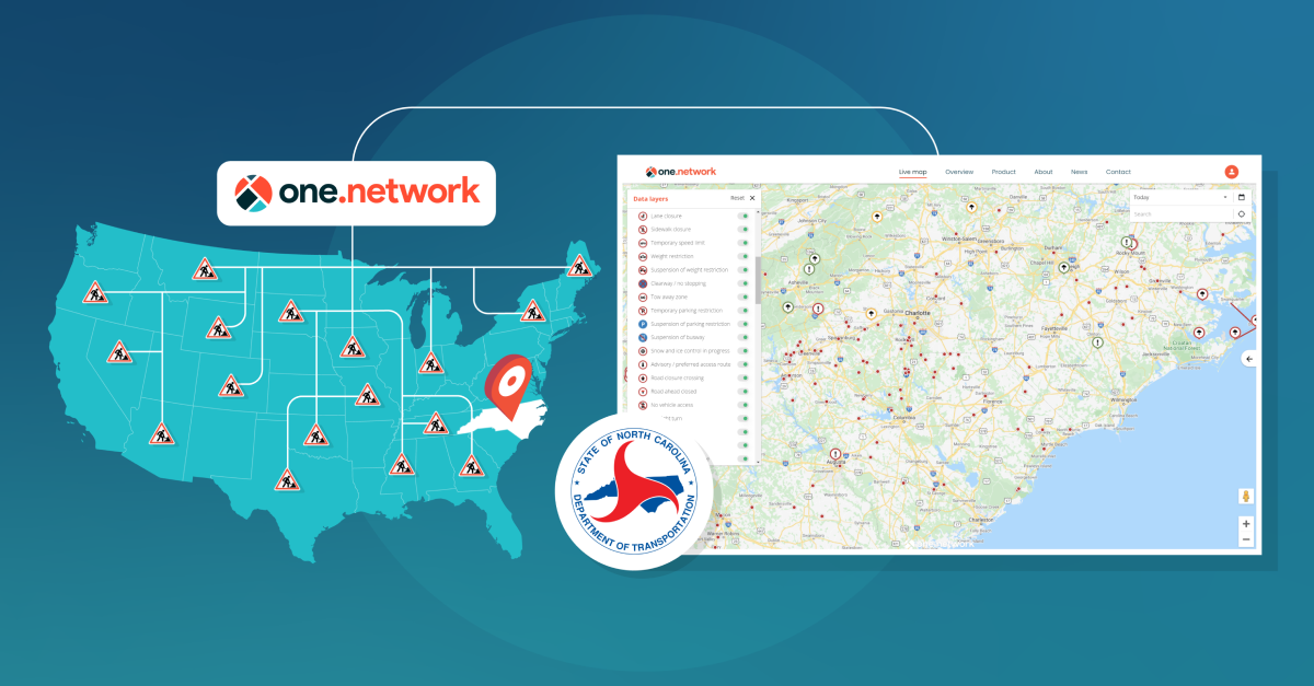 one.network and North Carolina DOT Launch First Statewide Work Zone Data Exchange Initiative in U.S.