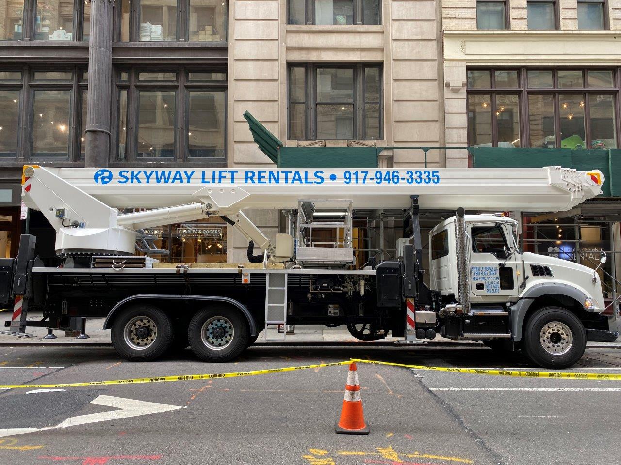 A 183-foot aerial platform for NY based Skyway Lift Rentals Inc.