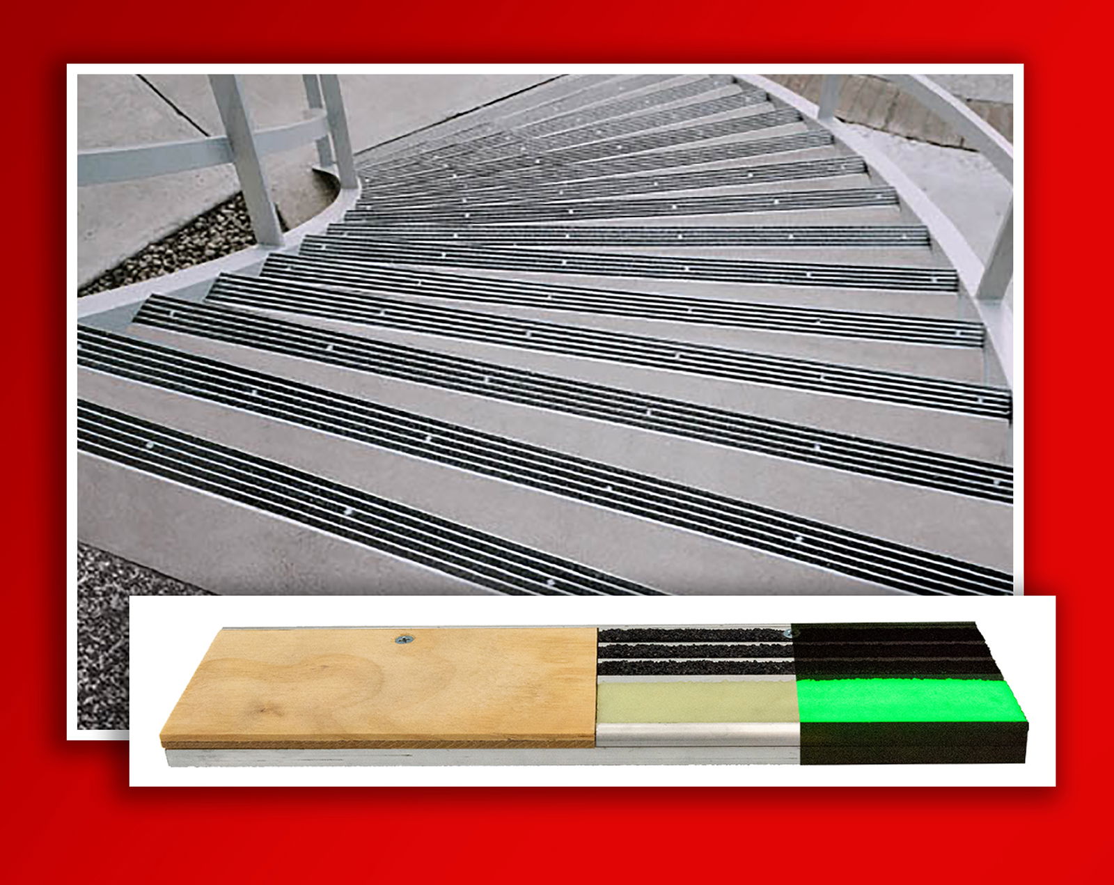 SuperGrit® Safety Treads Enhance Stairwell Footing
