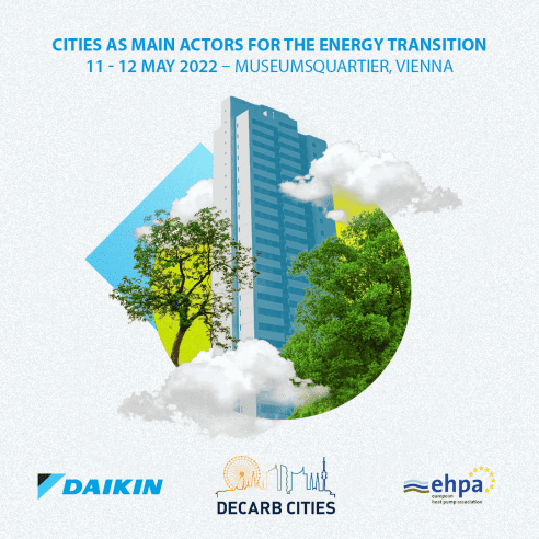 Daikin Europe is pleased to support and participate in  DecarbCities 2022