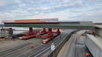 Bridge section installed to precise schedule