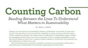 Counting Carbon: Reading Between the Lines To Understand What Matters in Sustainability