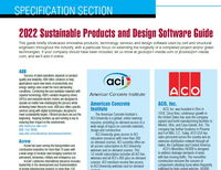 Specification Section: 2022 Sustainable Products and Design Software Guide