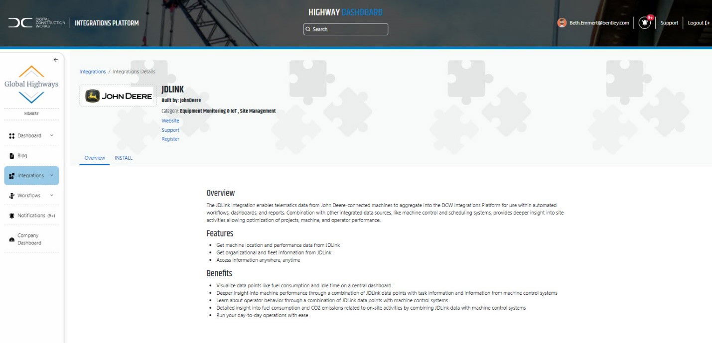Digital Construction Works Announces Availability of JDLink Connectivity with the DCW Integrations Platform