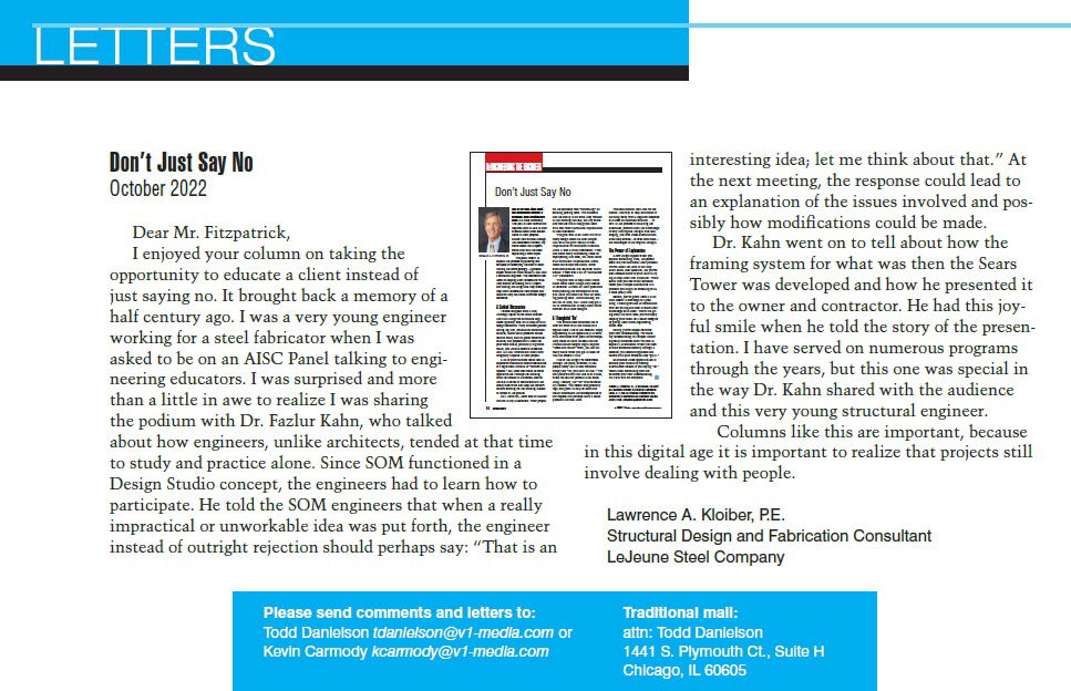 Letters from December 2022 Issue