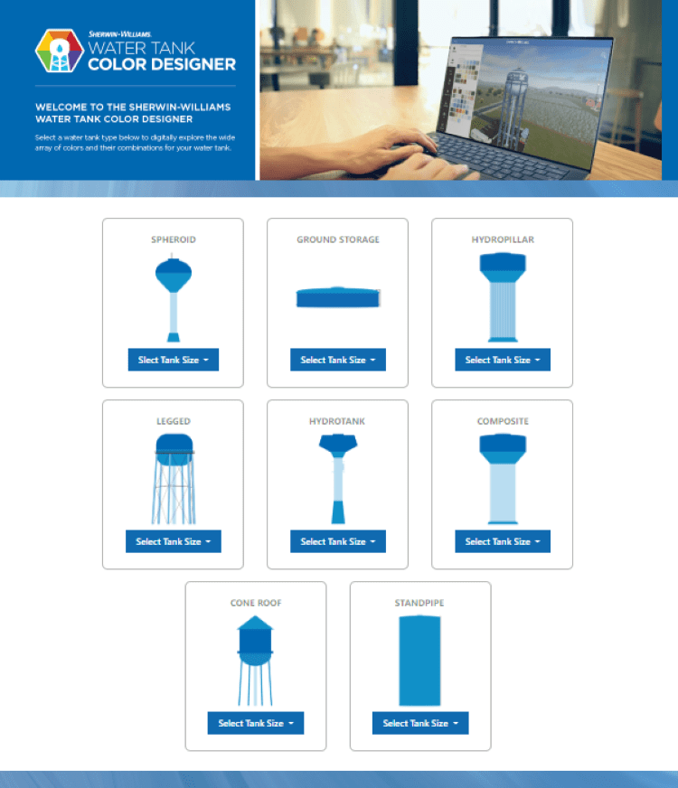 Sherwin-Williams Launches Online Water Tank Color Designer