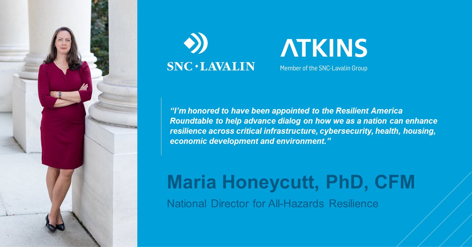Atkins’ Dr. Honeycutt Appointed to Resilient America Roundtable