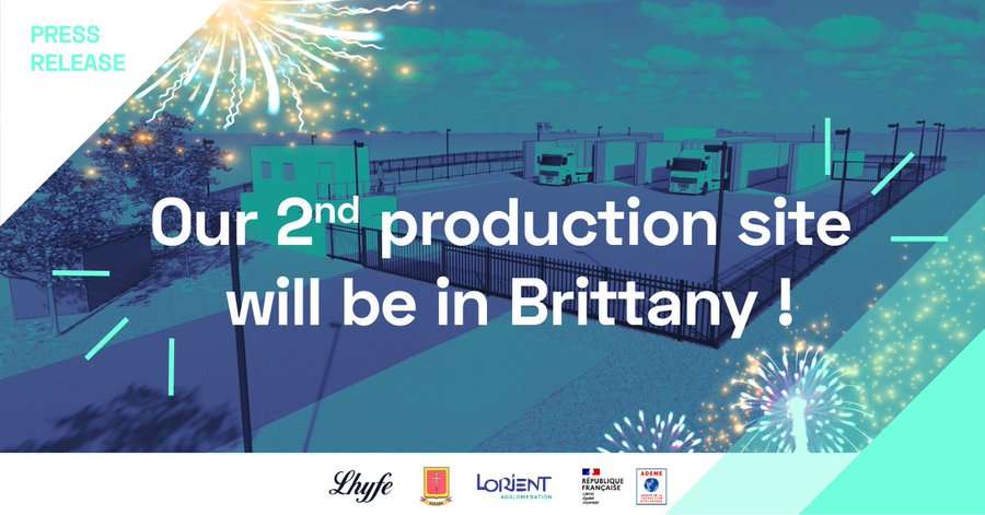 Lhyfe continues to deploy its green and renewable hydrogen: its second production site will be in Brittany, France