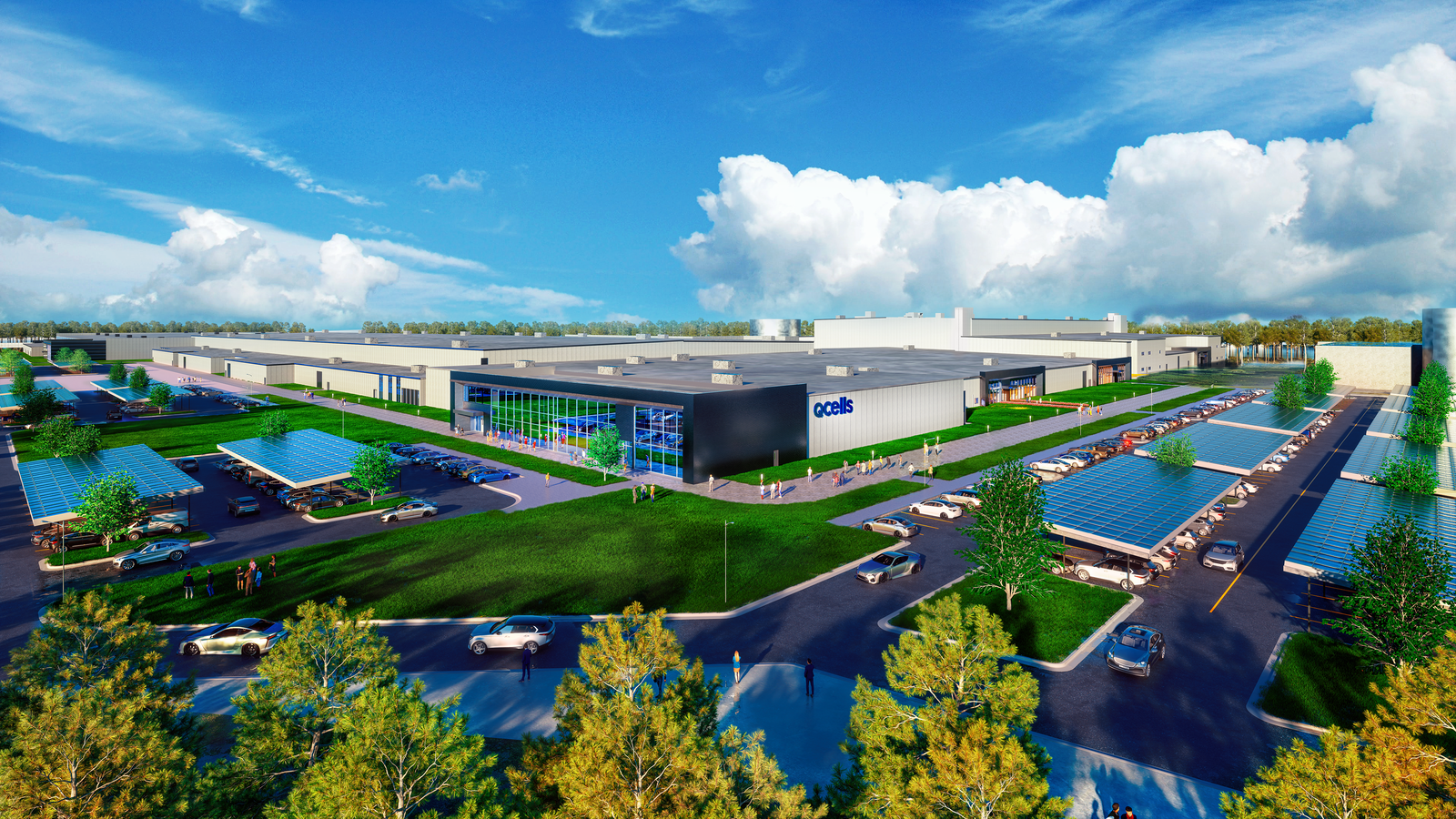 Qcells invests $2.5 billion in solar power manufacturing facility from the Gray/Stantec design-build team