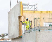 Precast concrete and wood products company are working together with a house builder to find low-carbon solutions in construction