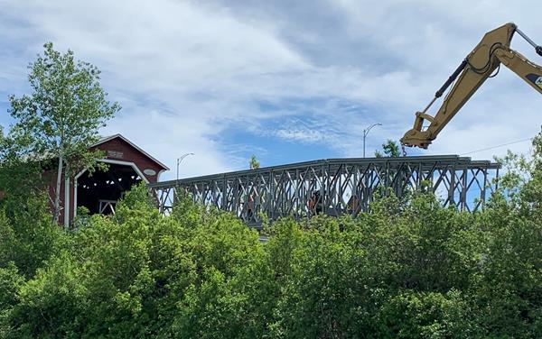 Acrow’s Modular Steel Truss System Supports Rehabilitation of Historic Covered Bridge in Québec