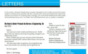 Letters from June 2023 Issue