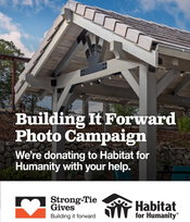 Simpson Strong-Tie Building It Forward Photo Campaign on Social Media Supports Habitat for Humanity