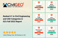 CivilGEO Ranked #1 in Civil Engineering and CAD Categories in G2’s Fall 2023 Reports