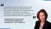 Yunex Traffic US Welcomes Patricia Plonski as Executive Vice President Sales and Business Development