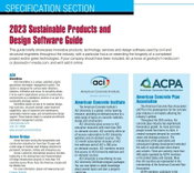 Specification Section: 2023 Sustainable Products and Design Software Guide