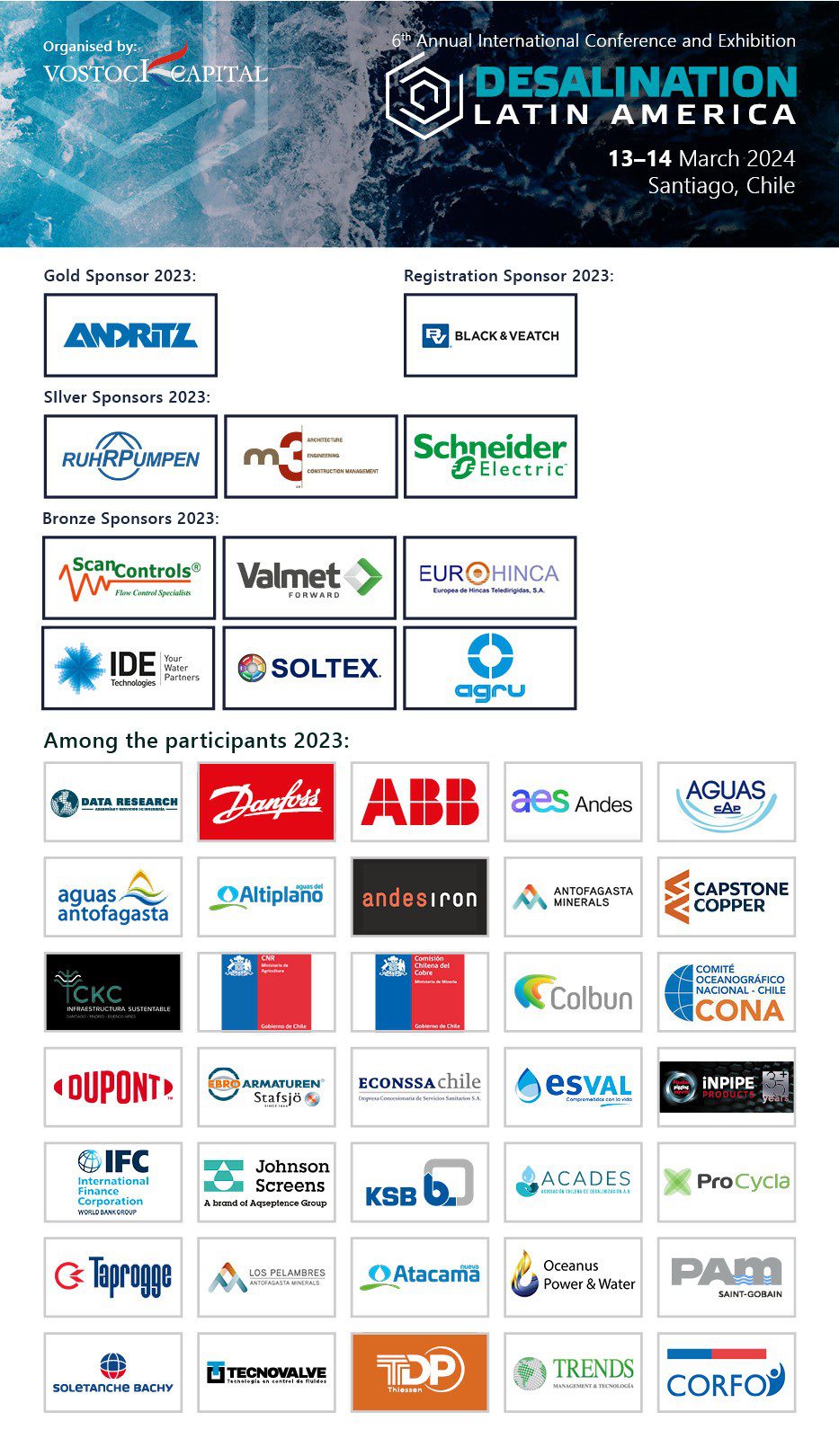 The brochure of Desalination Latin America 2024 is ready for your review