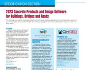 2023 Concrete Products and Design Software for Buildings, Bridges and Roads