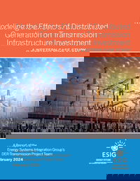 New ESIG Report: Modeling the Effects of Distributed Generation on Transmission Infrastructure Investment: A Western Case Study