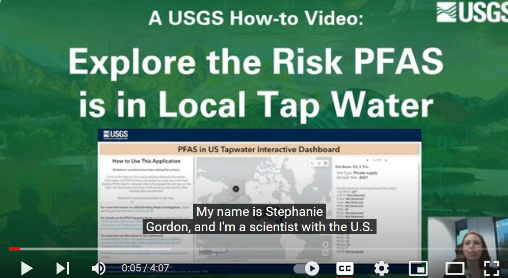 USGS PFAS in Tap Water Interactive Map How-To Video
