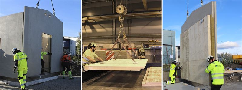 Swedish concrete manufacturer launches low-emission hybrid wall