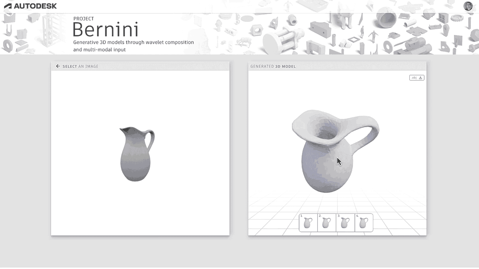 Autodesk Unveils Research Project Bernini for Generative AI 3D Shape Creation 