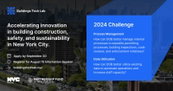 Inaugural ‘Buildings Tech Lab’ Seeks Innovative Technologies to Streamline Management and Construction of Over a Million Buildings in New York City