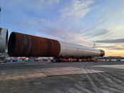 14 XXL monopiles readied for installation with efficient movements and specialized equipment