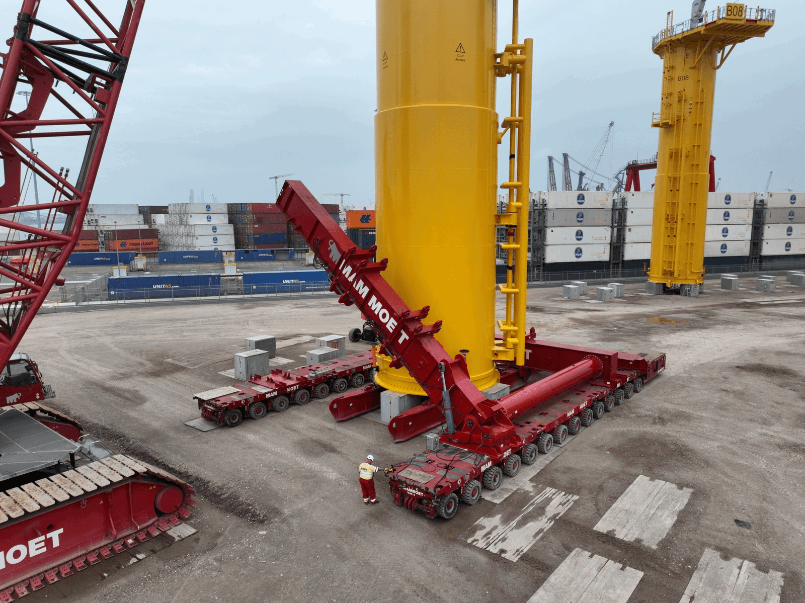 Successful transition piece marshaling for offshore wind farm