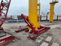 Successful transition piece marshaling for offshore wind farm