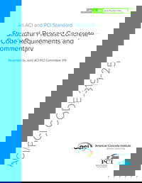 Precast/Prestressed Concrete Institute Announces Release of New Joint Structural Precast Concrete Code with ACI