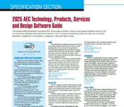 Specification Section: 2025 AEC Technology, Products, Services and Design Software Guide