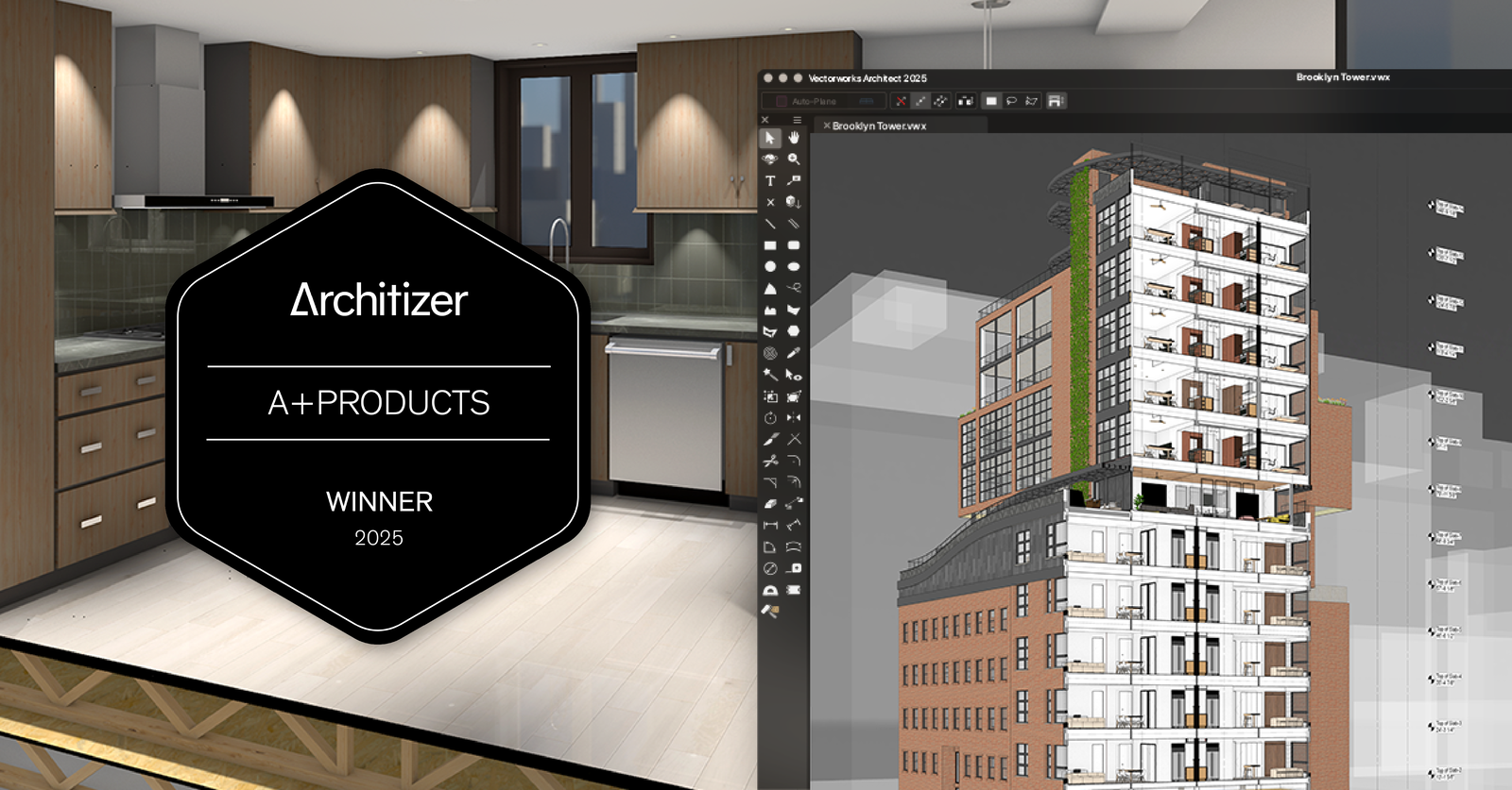 Vectorworks Architect 2025 Selected as a Jury Winner in Architizer A+Product Awards