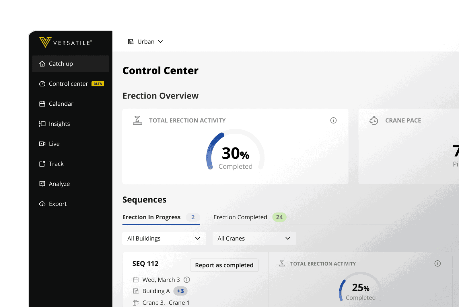 Versatile Introduces Control Center: A First-of-Its-Kind Dashboard for Steel Erection Project Teams