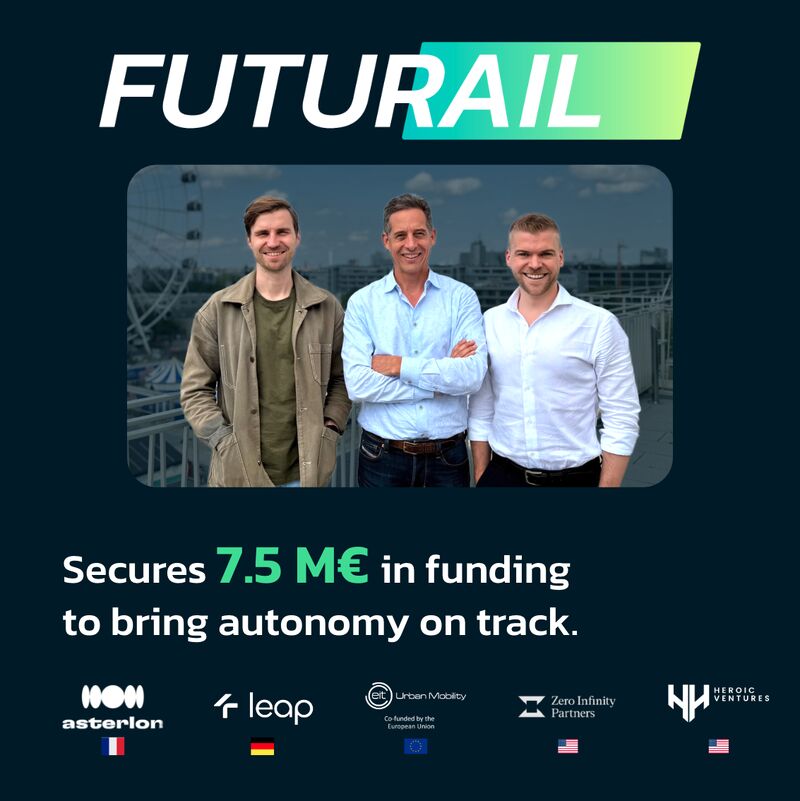 Futurail raises €7.5 million to bring autonomous trains on track
