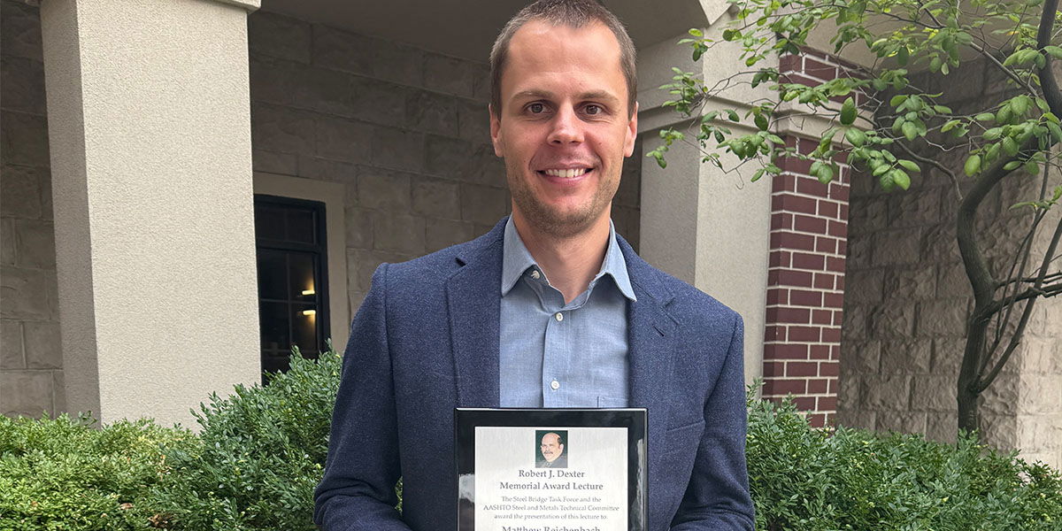 Matthew Reichenbach Presents Robert J. Dexter Memorial Award Lecture On Innovative Steel Bridge Girder Research