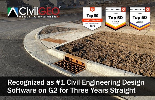 Third Year at the Top: CivilGEO Software Named G2’s #1 Civil Engineering Design Software