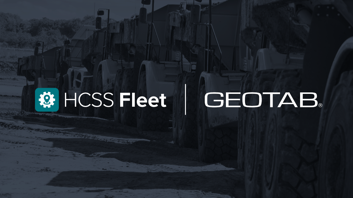 HCSS Announces Integration with Geotab to Streamline Fleet Data for Heavy Civil Contractors