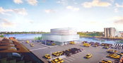 Construction proceeds for $121 million Harper Street DOT Administration Building and Yard by DDC and Design-Build Team of Urbahn Architects, Scalamandre-Tully JV and Selldorf Architects 