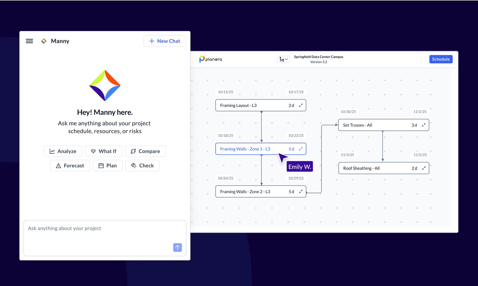 Planera Launches Manny, Turning Construction Schedules Into Live Decision Engines