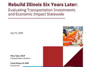 REPORT: “Rebuild Illinois” Infrastructure Program Delivered a Nearly 200% Return on Investment to the Illinois Economy