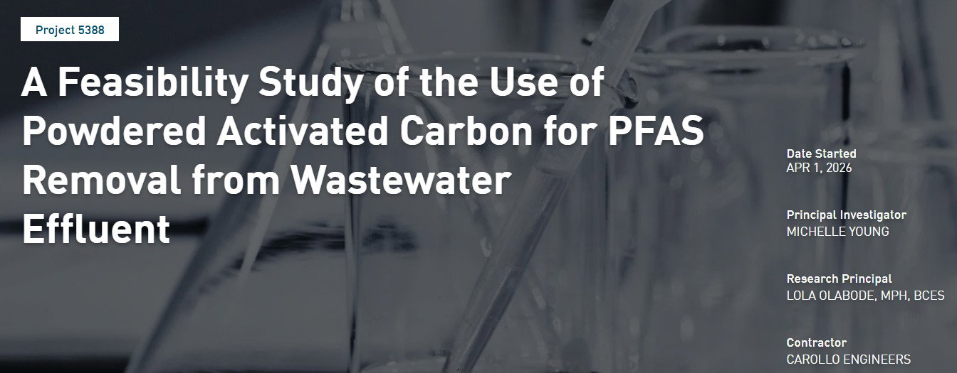 New study tests powdered activated carbon for PFAS removal in wastewater effluent