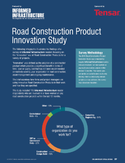 Road Construction Product Innovation Study