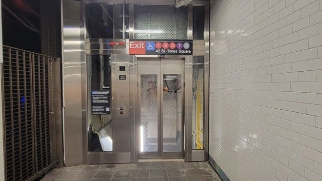 42nd Street-Times Square Subway Station Rings in the New Year with Two Modernized Elevators