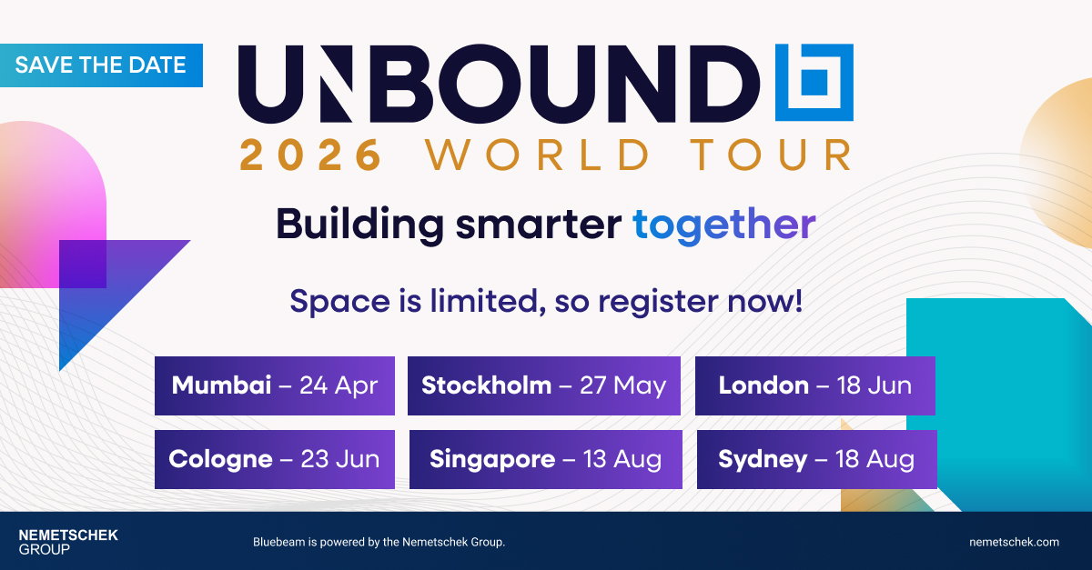 Bluebeam Announces Unbound 2026 World Tour, Bringing AI and Construction Insights to Cities Worldwide